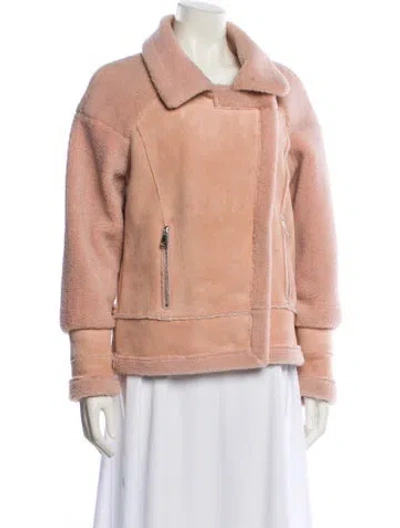 Pre-owned Apparis Biker Jacket In Pink