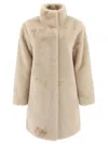 Apparis Blair Faux Fur Coat In Neutral