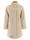 Apparis Blair Faux Fur Coat In White
