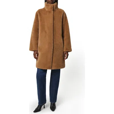 Apparis Blair Pluche™ Faux Fur Coat In Brown