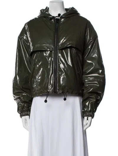Pre-owned Apparis Bomber Jacket In Green