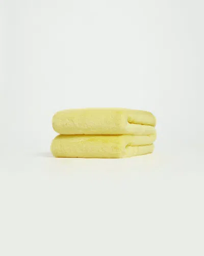 Apparis Brady Faux Fur Blanket In Yellow