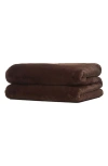 Apparis Brady Faux Fur Throw Blanket In Espresso