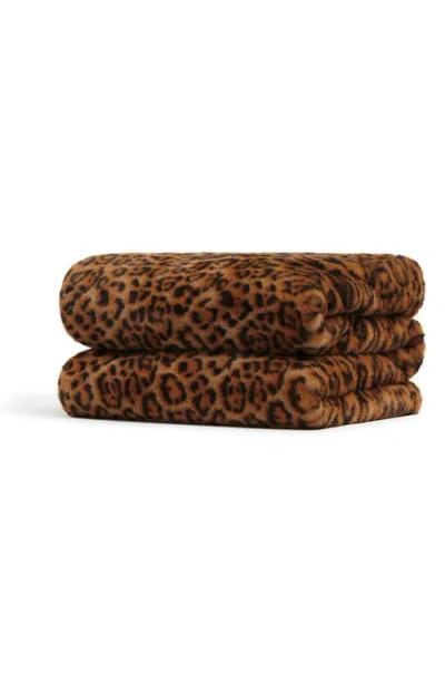Apparis Brady Faux Fur Throw Blanket In Brown