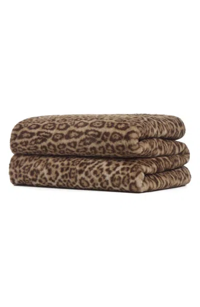 Apparis Brady Faux Fur Throw Blanket In Brown