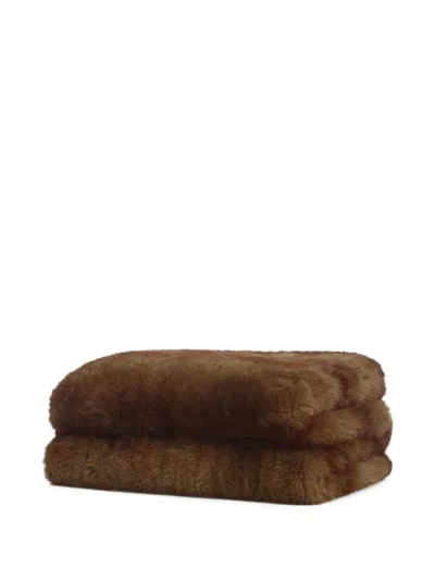 Apparis Brady Faux-fur Blanket In Brown
