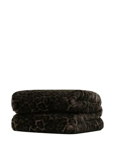 Apparis Brady Leopard Blanket In Brown