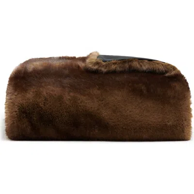 Apparis Brady Mink Blanket In Brown