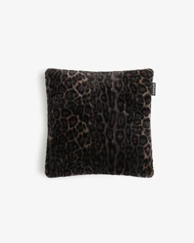 Apparis Brenn Dark Leopard Pillow In Black