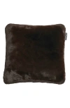 Apparis Brenn Faux Fur Pillowcase In Espresso