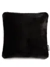Apparis Brenn Faux Fur Accent Pillow Cover In Black