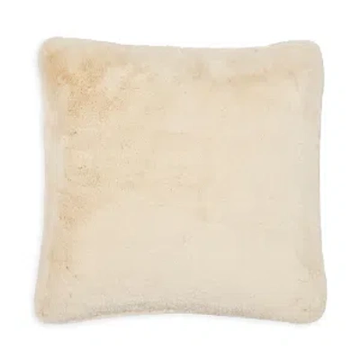 Apparis Brenn Faux Fur Pillow, Square In Latte