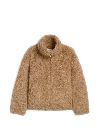 Apparis Brooks Bouclette Coat In Brown