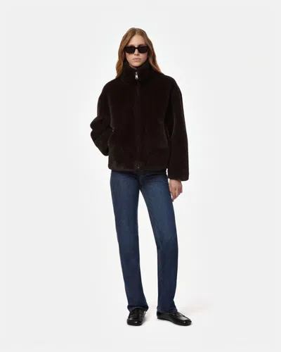 Apparis Brooks Coat In Espresso