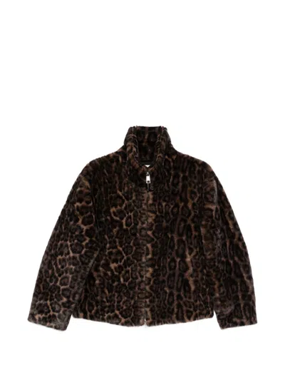 Apparis Brooks Faux Fur Jacket In Multi