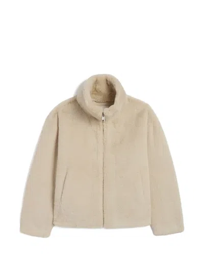 Apparis Brooks Faux-fur Coat In Neutral