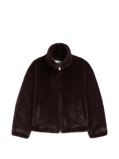 Apparis Brooks Faux-fur Jacket In Brown