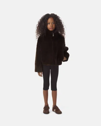 Apparis Brooks Kids Coat In Espresso