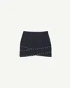 Apparis Bullet Crossover Studded Denim Miniskirt
