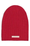 Apparis Cara Logo Patch Beanie In Red