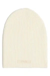 Apparis Cara Logo Patch Beanie In White