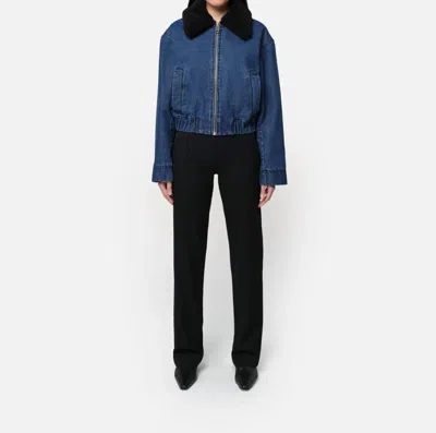Apparis Carine Bomber Jacket In Indigo Blue