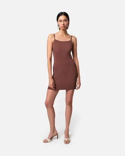 Apparis Carter Rib Minidress In Clay