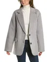 Apparis Celine Button-up Blazer In Grey