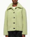 Apparis Charlie Reversible Faux Shearling Short Coat In White