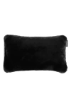 Apparis Cicly Faux Fur Accent Pillow In Noir