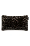 Apparis Cicly Leopard Faux Fur Accent Pillow In Animal Print