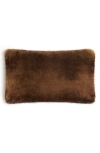Apparis Cicly Pluche™ Faux Mink Accent Pillow In Brown