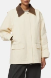Apparis Clive Canvas Workwear Jacket In Neutral