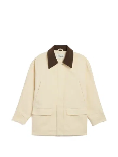 Apparis Clive Collared Jacket In Neutral