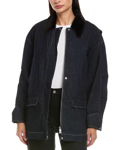 Apparis Clive Raw Denim Workwear Jacket In Blue