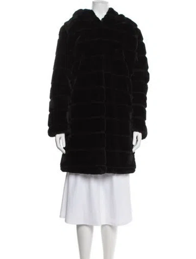 Pre-owned Apparis Coat In Black