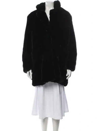 Pre-owned Apparis Coat In Black