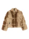 Apparis Gradient-effect Faux-fur Jacket In Brown