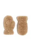 Apparis Coco Bouclette Gloves In Brown