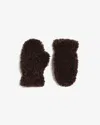 Apparis Coco Bouclette Gloves In Brown