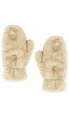 Apparis Coco Faux Fur Gloves In Latte