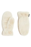 Apparis Coco Faux Fur Mittens In Latte
