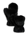 Apparis Coco Faux Fur Mittens In Black