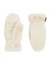 Apparis Coco Faux Fur Mittens In Latte
