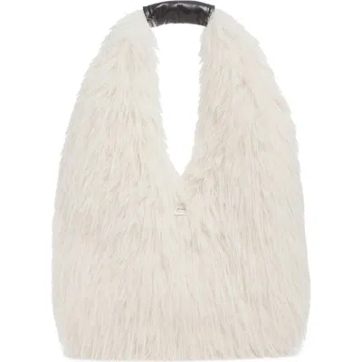 Apparis Colette Faux Fur Ring Bag In White