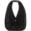 Apparis Colette Shaved Faux Mink Bag In Black