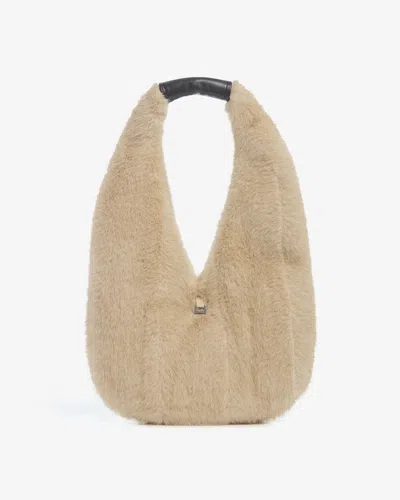 Apparis Colette Shaved Mink Bag In Latte Multi