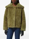 Apparis Collins Wide-collar Coat In Green