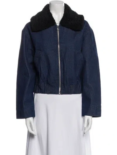 Pre-owned Apparis Colorblock Pattern Jacket W/ Tags In Blue