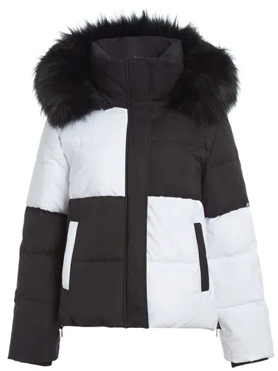 Apparis Colour-blocked Hooded Jacket In Schwarz